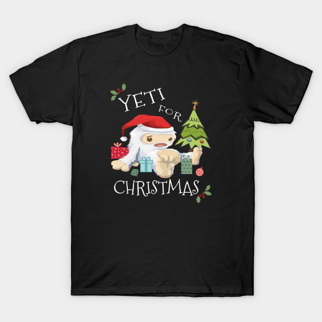 Cute Yeti For Christmas Abominable Snowman T-Shirt by egcreations